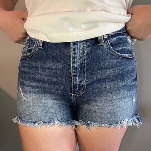 🖤Dark Wash Denim Kancan Mom Shorts🖤